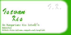 istvan kis business card